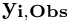 $\mathbf{y_{i,Obs}}$